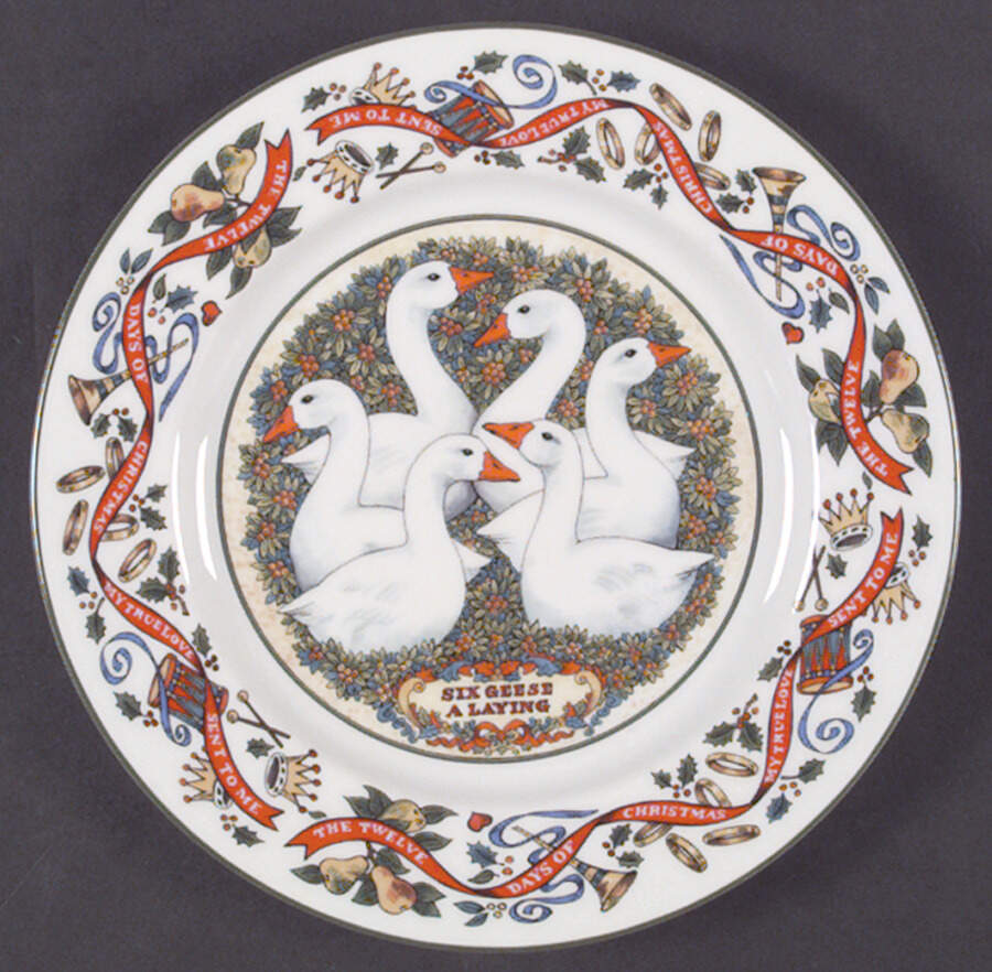 Twelve Days of Christmas Salad Plate by Royal Worcester-1