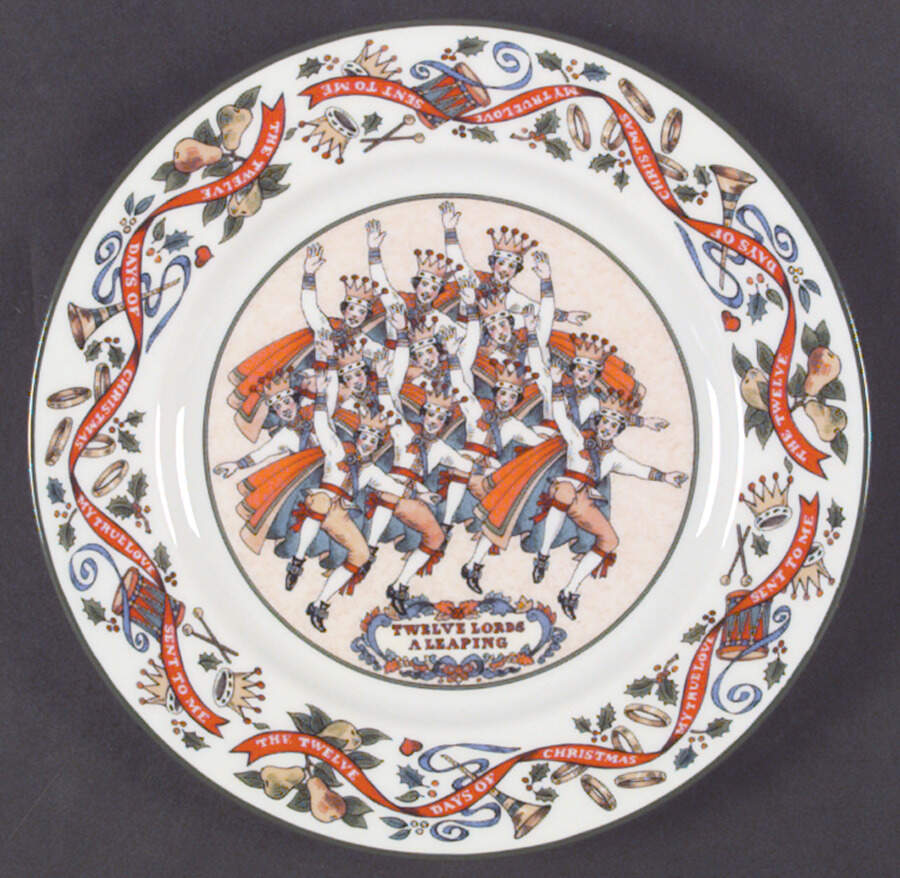 Twelve Days of Christmas Salad Plate by Royal Worcester-1