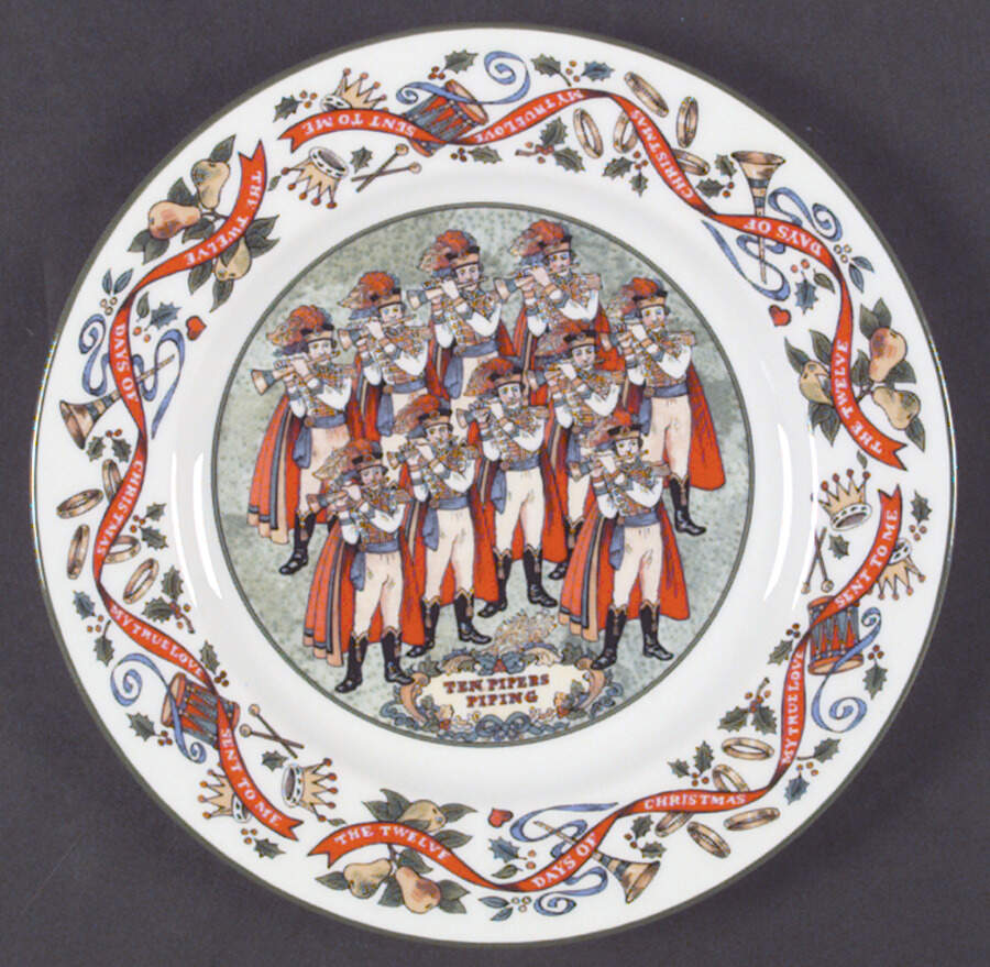 Twelve Days of Christmas Salad Plate by Royal Worcester-1