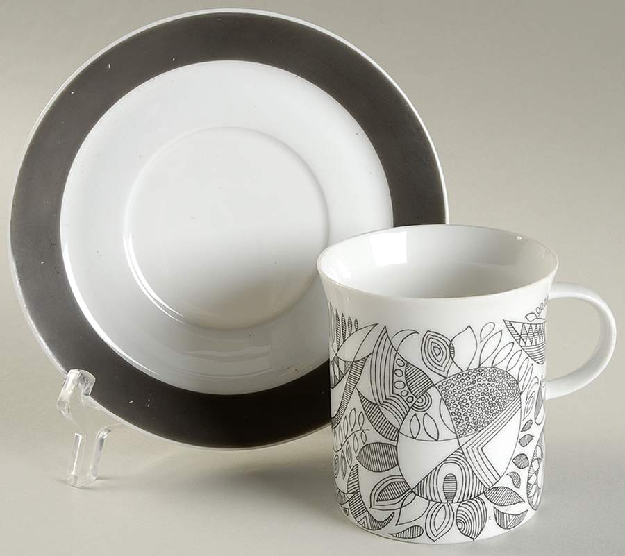 Zehlendorf Flat Cup & Saucer Set by Rosenthal - Continental-1
