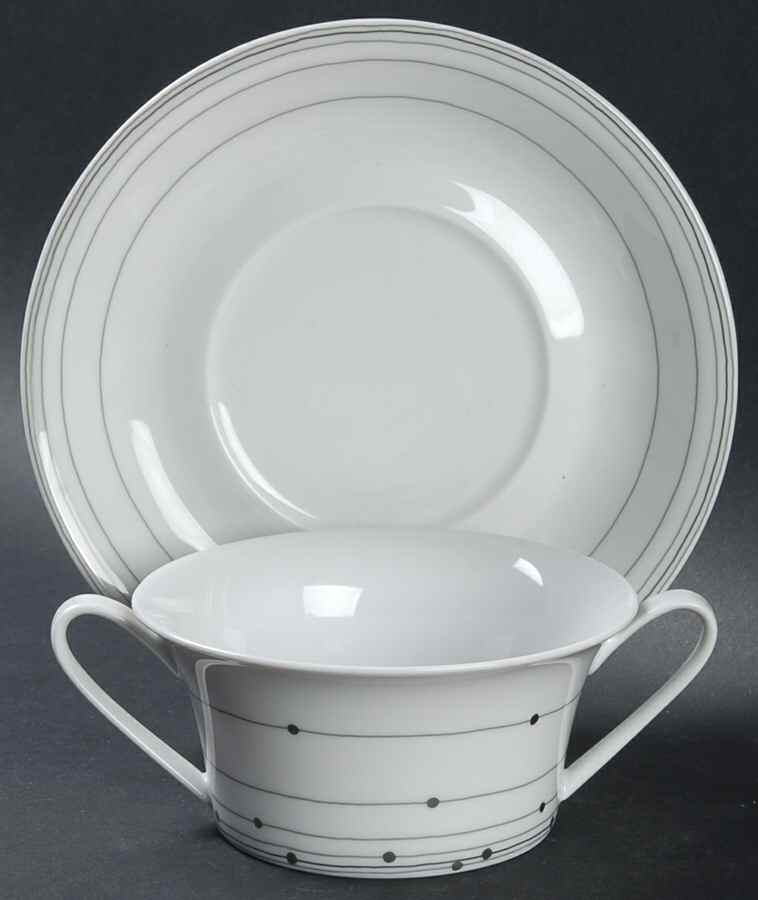 Eternite Flat Cream Soup Bowl & Saucer Set by Rosenthal - Continental-1
