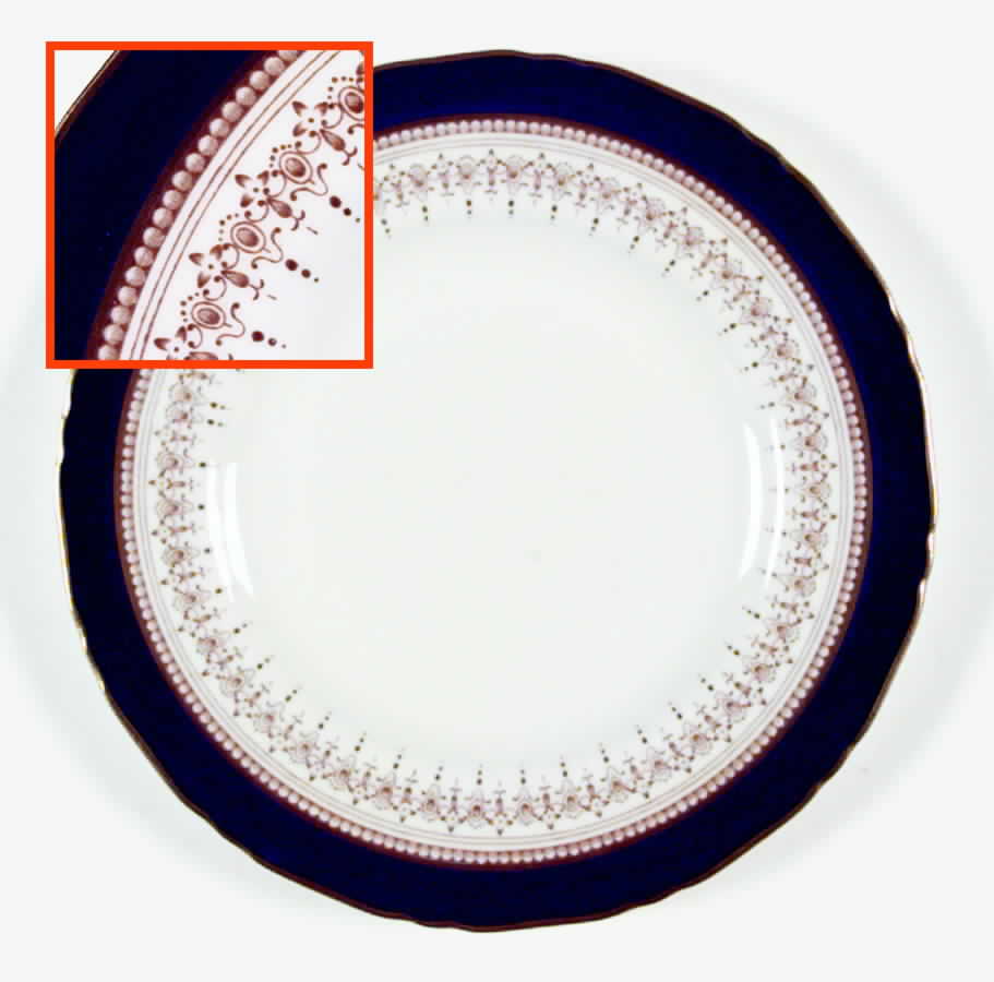Regency Cobalt Blue (Cream Background) Salad Plate by Royal Worcester-1