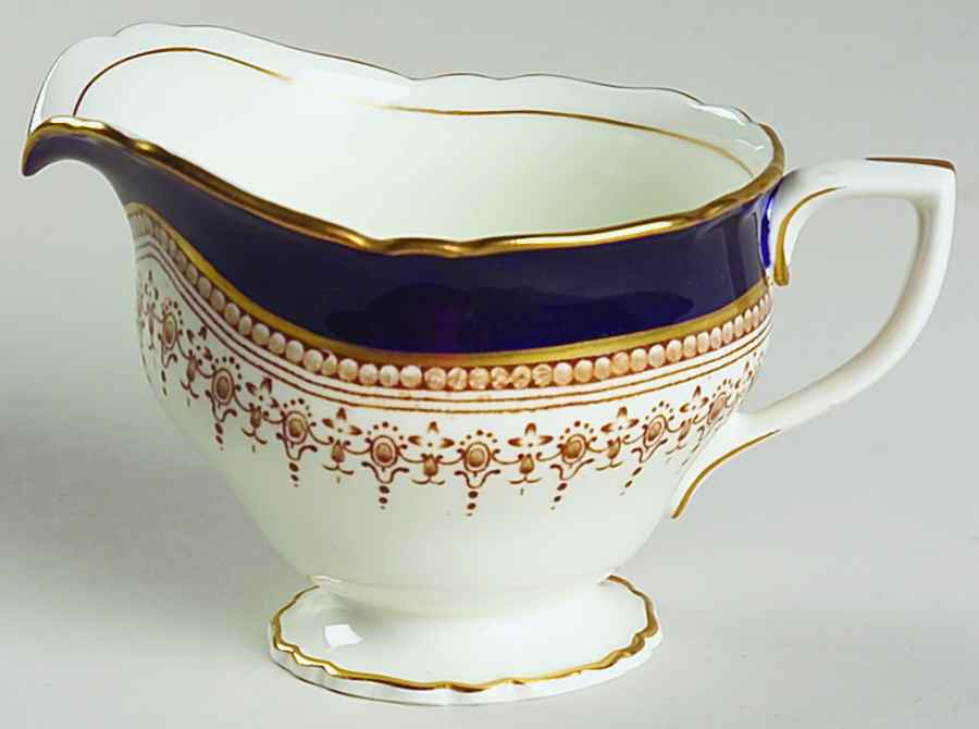 Regency Cobalt Blue (Cream Background) Creamer by Royal Worcester-1