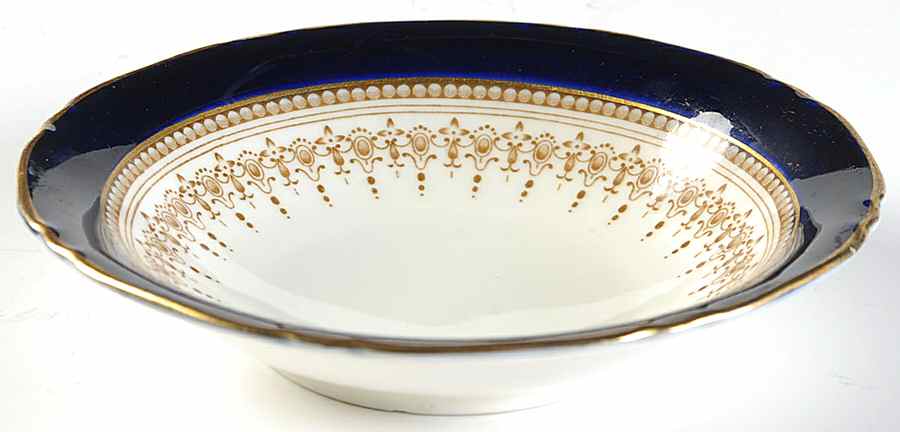 Regency Cobalt Blue (Cream Background) Fruit/Dessert (Sauce) Bowl by Royal Worcester-1