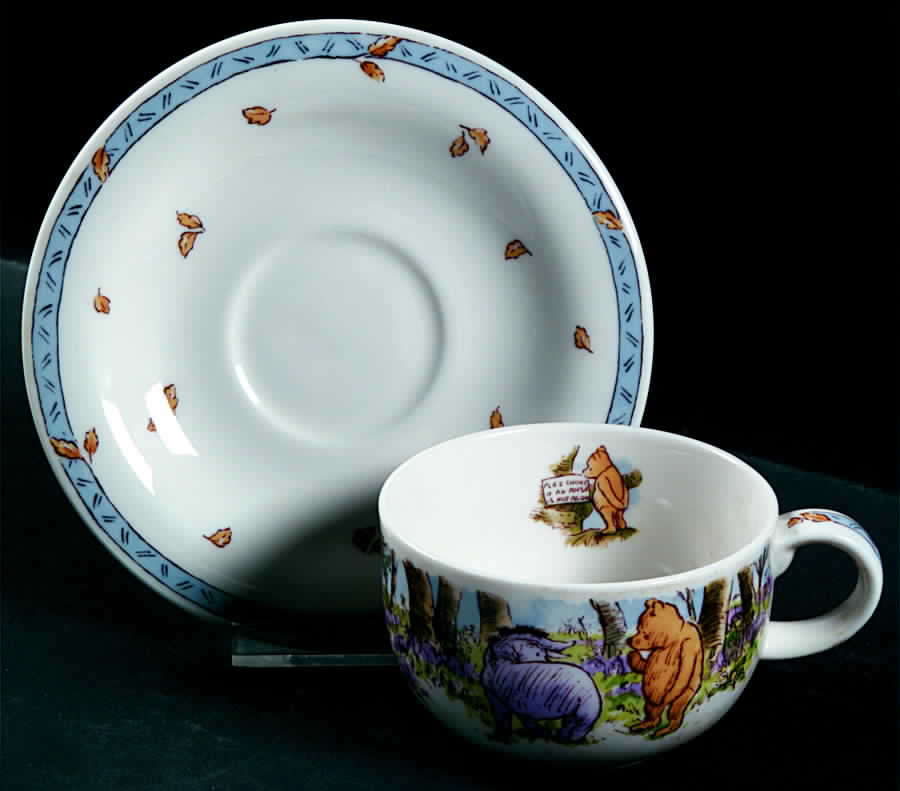 Classic Pooh Flat Cup & Saucer Set by Royal Doulton-1