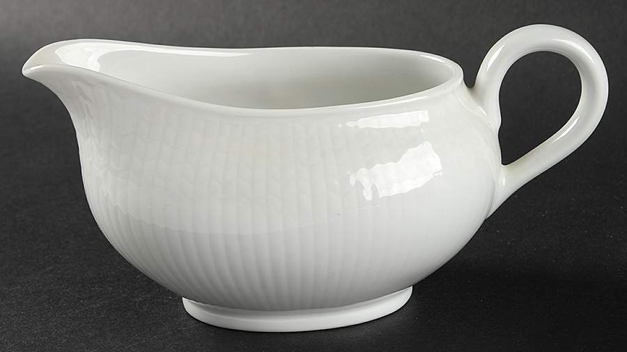 Swedish Grace Snow (White) Gravy Boat by Rorstrand-1