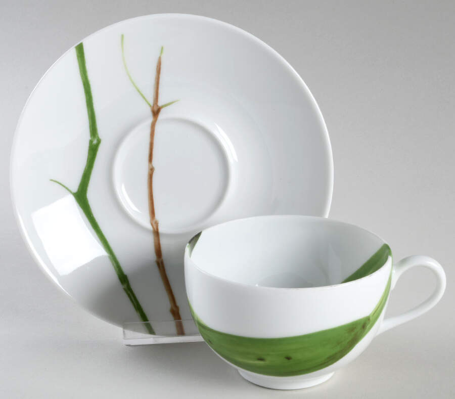 Verdures Footed Cup & Saucer Set by Raynaud-1