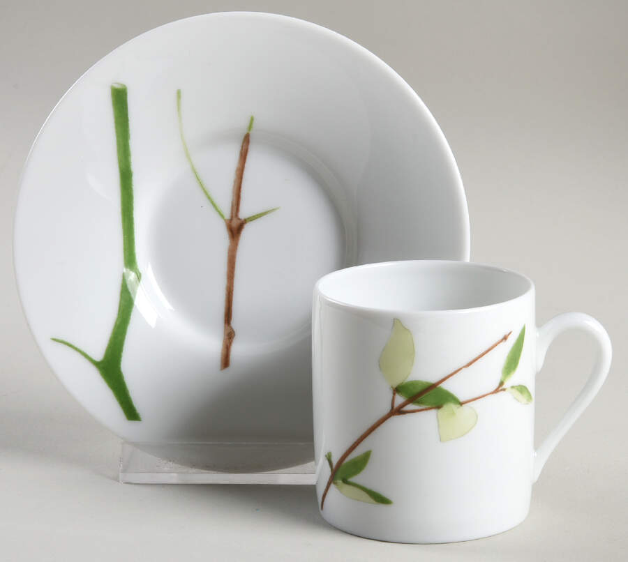 Verdures Flat Demitasse Cup & Saucer Set by Raynaud-1