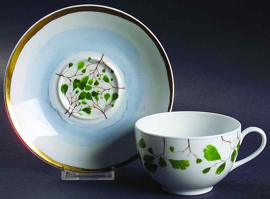 Verdures Footed Cup & Saucer Set by Raynaud-1