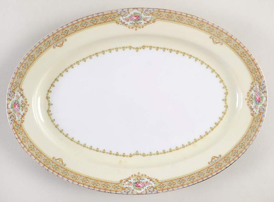 Akron 12" Oval Serving Platter by Royal Embassy-1