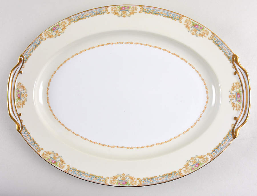 RO2 16" Oval Serving Platter by Rose (Japan)-1