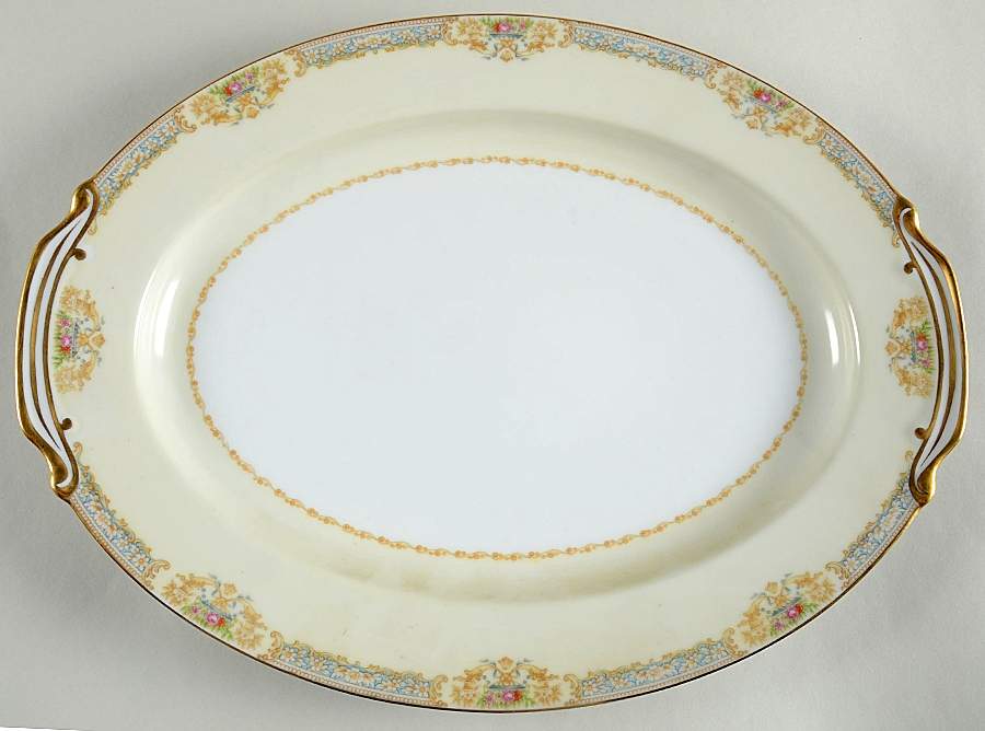 RO2 16" Oval Serving Platter by Rose (Japan)-1
