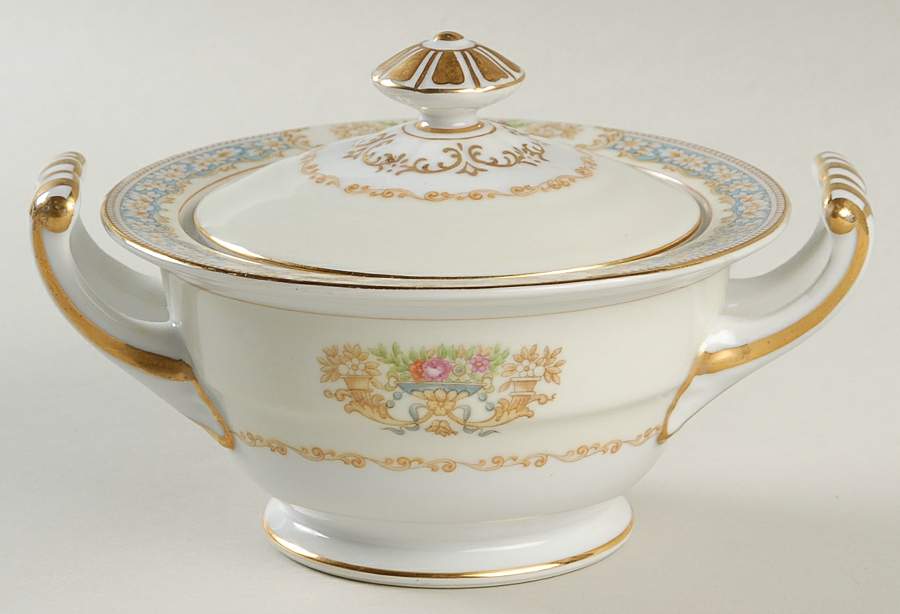RO2 Sugar Bowl & Lid by Rose (Japan)-1