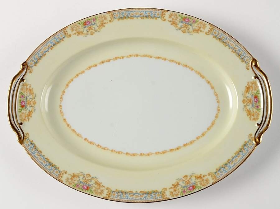 RO2 12" Oval Serving Platter by Rose (Japan)-1