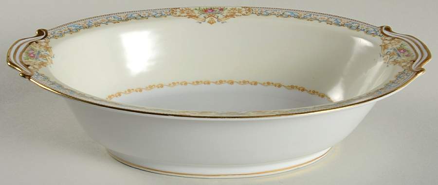 RO2 10" Oval Vegetable Bowl by Rose (Japan)-1