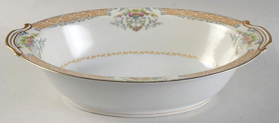 RO16 10" Oval Vegetable Bowl by Rose (Japan)-1