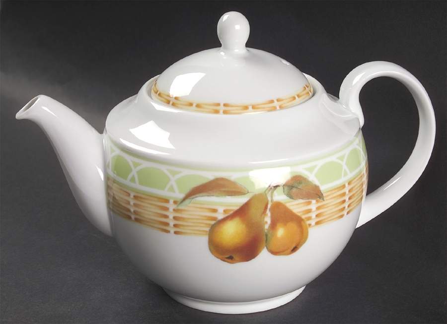 Evesham Orchard Teapot & Lid by Royal Worcester-1