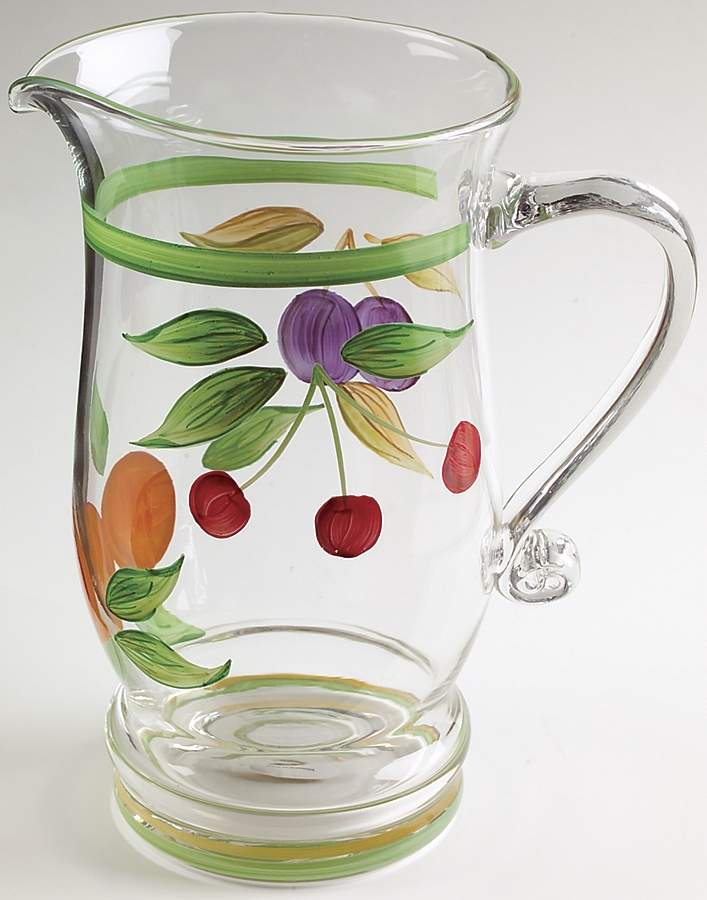 Evesham Orchard 64 Oz Glassware Handpainted Pitcher by Royal Worcester-1