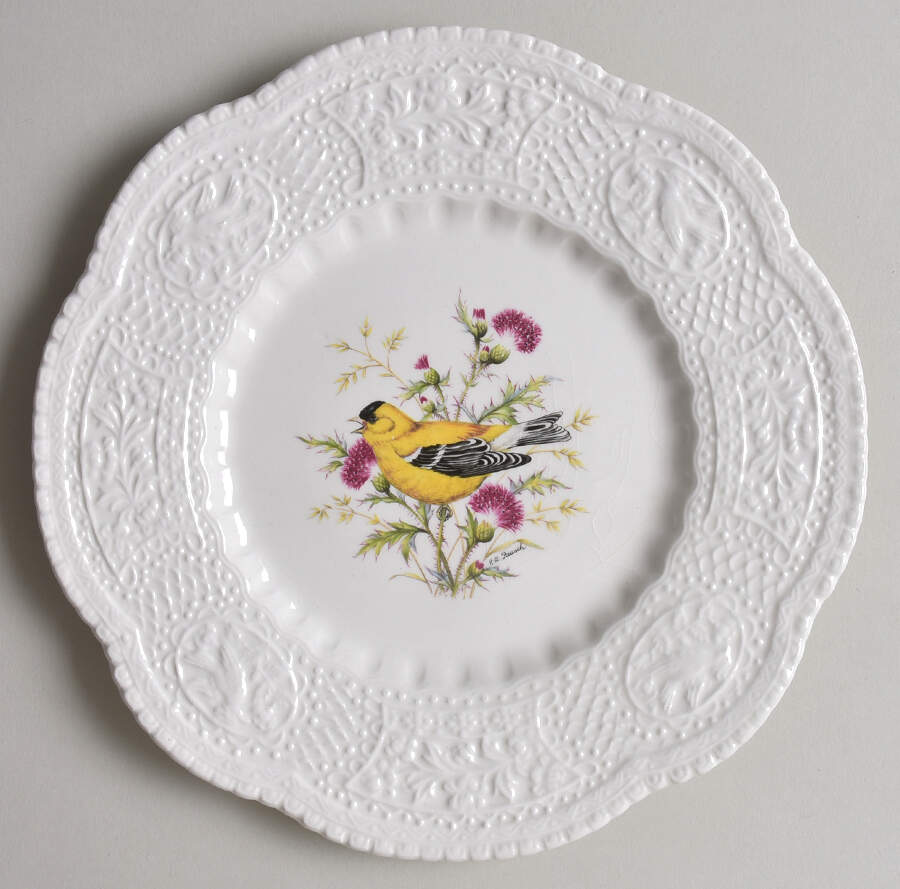 Aviary Dessert/Pie Plate by Royal Cauldon-1