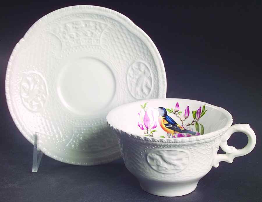 Aviary Flat Cup & Saucer Set by Royal Cauldon-1