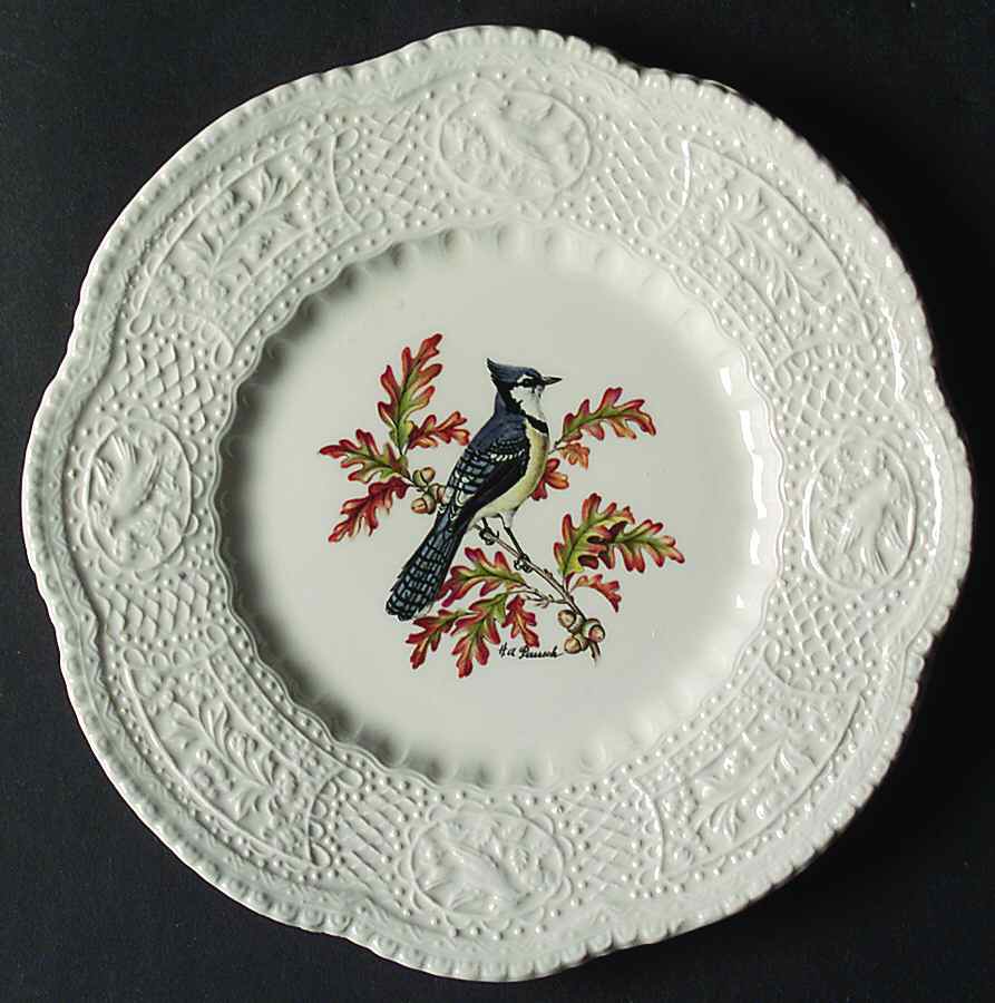 Aviary Dessert/Pie Plate by Royal Cauldon-1