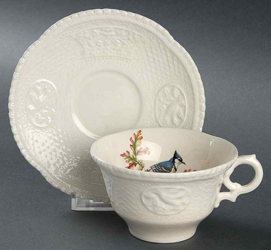 Aviary Flat Cup & Saucer Set by Royal Cauldon-1