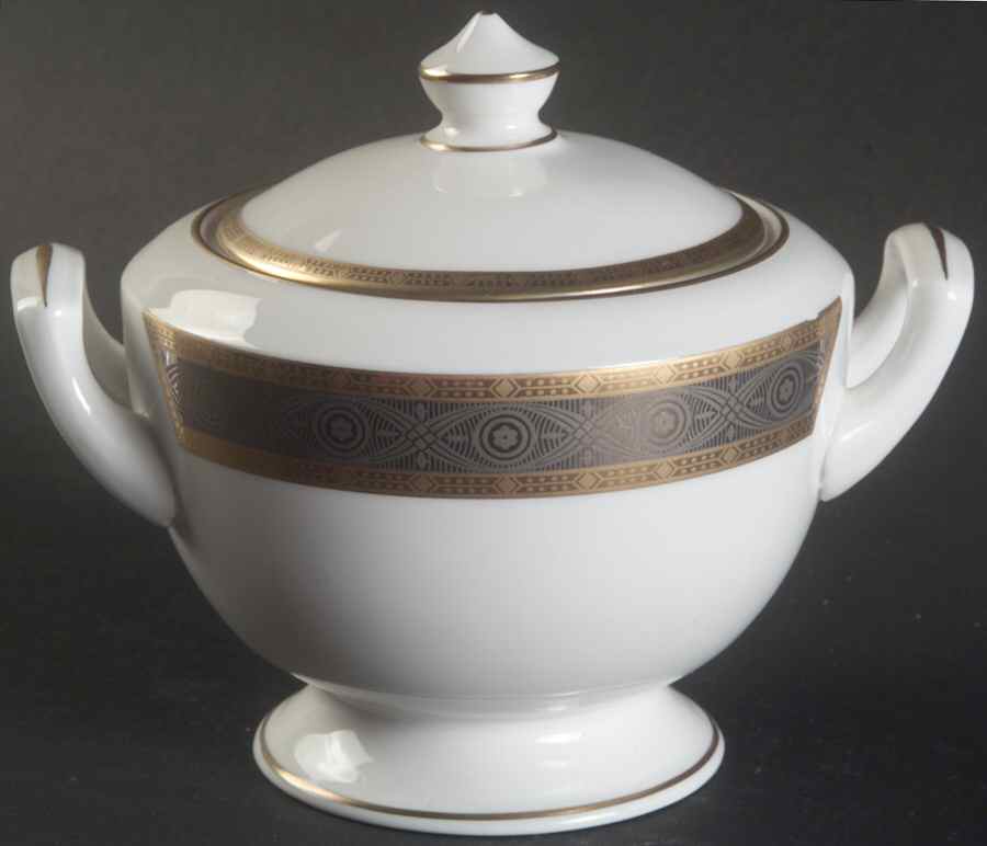 Contrast Sugar Bowl & Lid by Royal Worcester-1