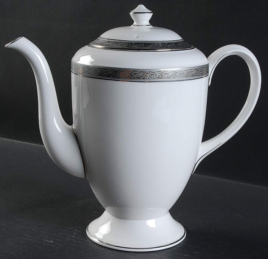 Davenham Platinum Coffee Pot & Lid by Royal Worcester-1