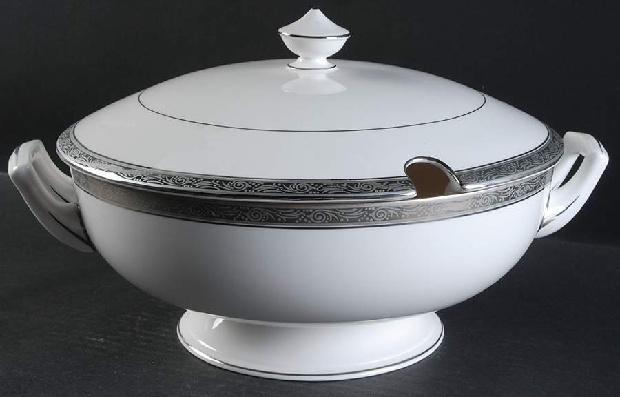 Davenham Platinum Tureen &  Lid by Royal Worcester-1