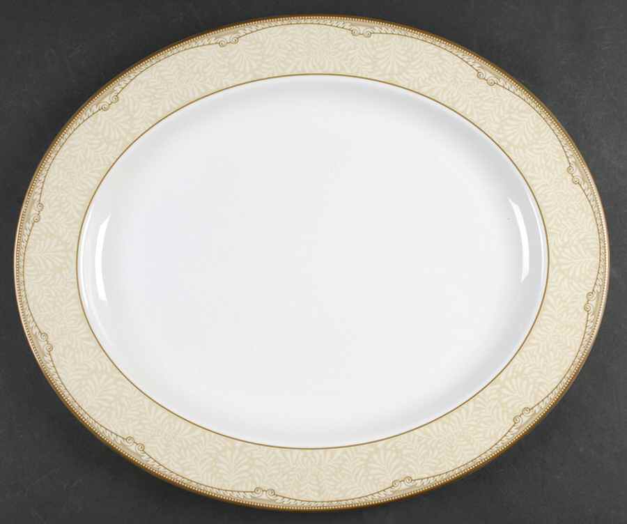 Brocade 15" Oval Serving Platter by Royal Worcester-1