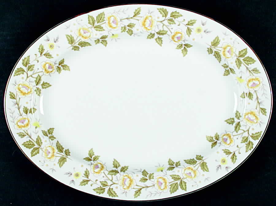 Radiant Roses 14" Oval Serving Platter by Royal Benton-1