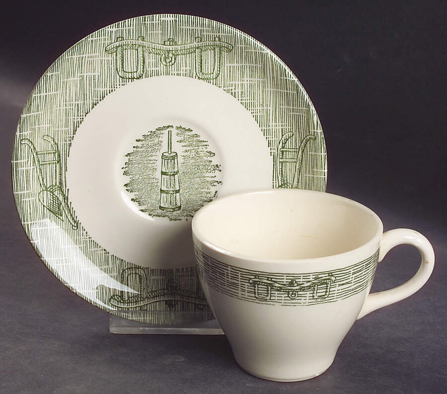 RYL112 Flat Cup & Saucer Set by Royal (USA)-1
