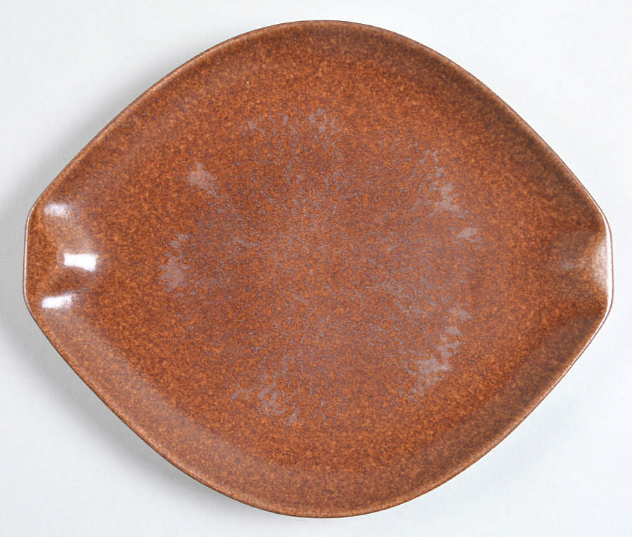Raymor Autumn Brown (Glossy) Salad Plate by Roseville-1