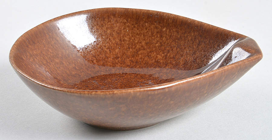 Raymor Autumn Brown (Glossy) Lugged Soup Bowl by Roseville-1