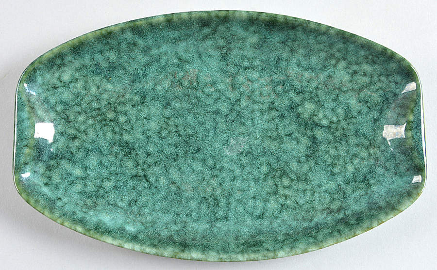 Raymor Avocado Green (Glossy) Pickle Dish by Roseville-1