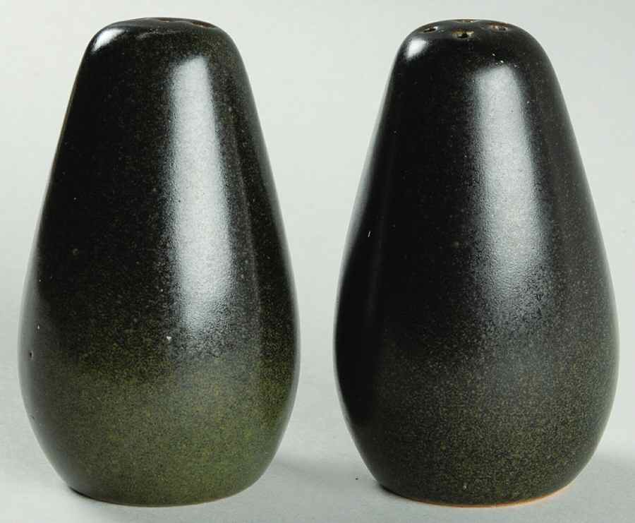 Raymor Avocado Green (Glossy) Salt & Pepper Set by Roseville-1
