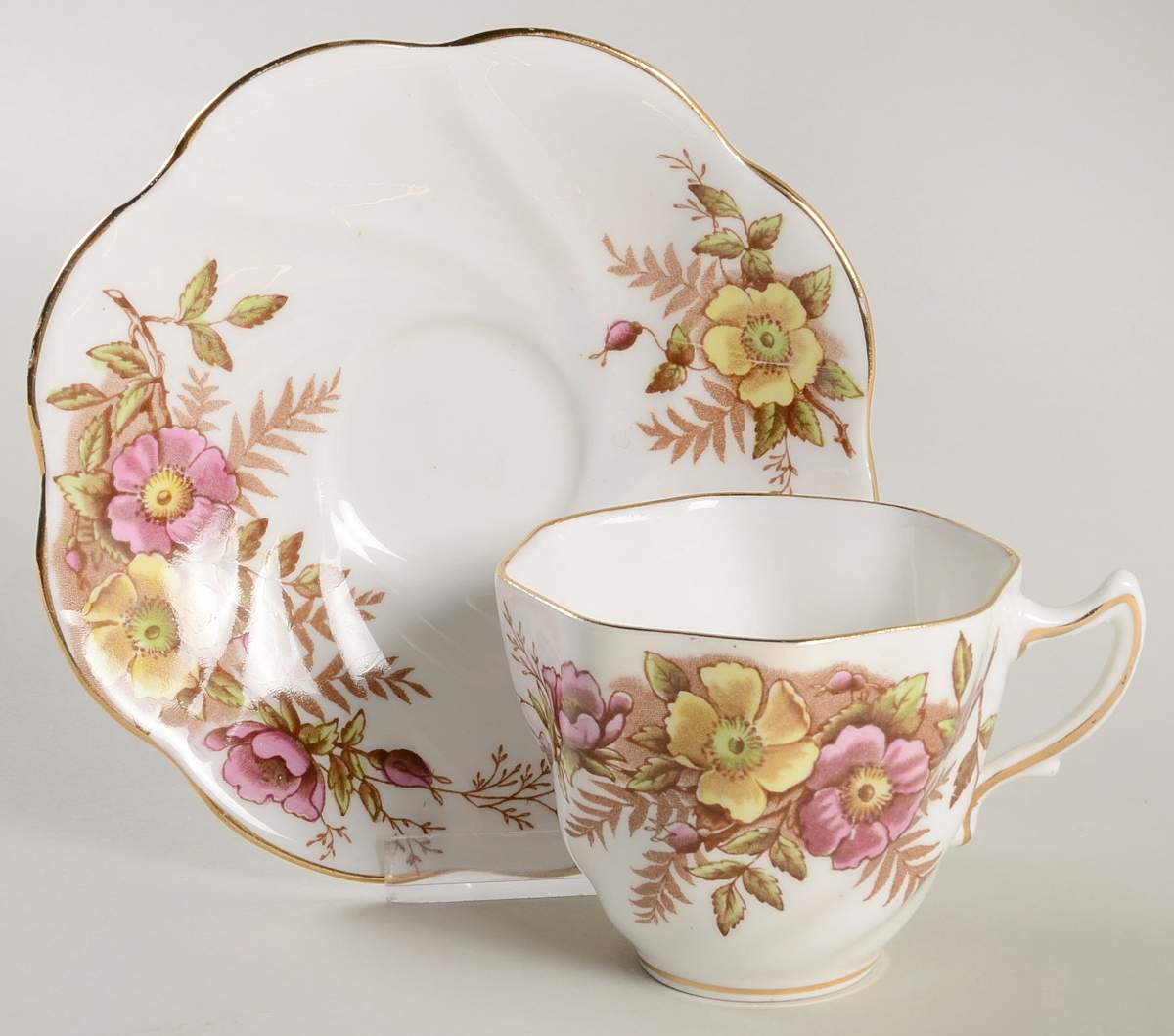 4999 Flat Cup & Saucer Set by Rosina-Queens-1