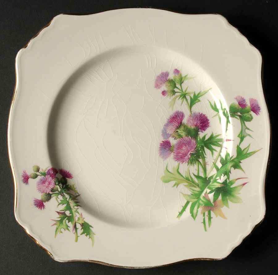 Scotch Thistle Square Salad Plate by Royal Winton-1