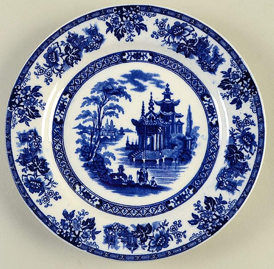 Madras (Transferware, No Trim) Salad Plate by Royal Doulton-1