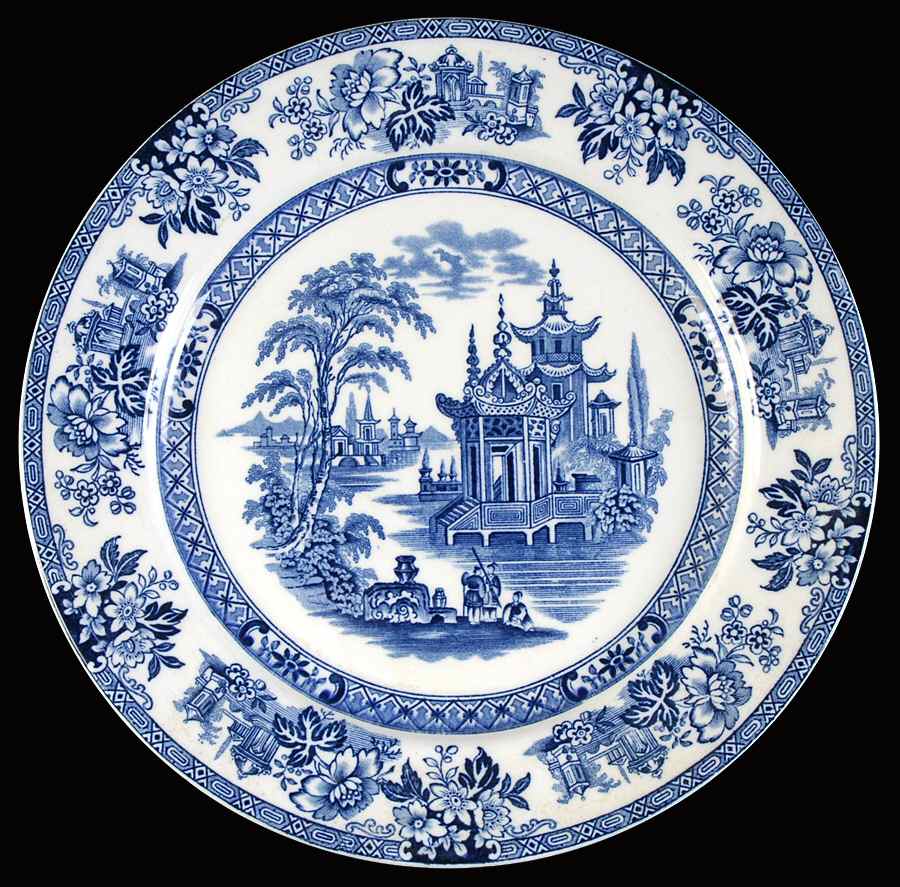 Madras (Transferware, No Trim) Large Dinner Plate by Royal Doulton-1