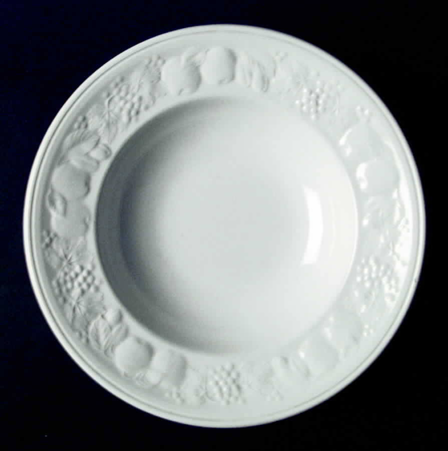 Honey Orchard White Rim Soup Bowl by Royal Worcester-1