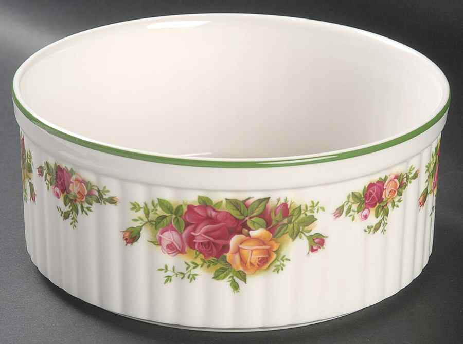 Old Country Roses White (Green Trim) 7" Souffle by Royal Albert-1