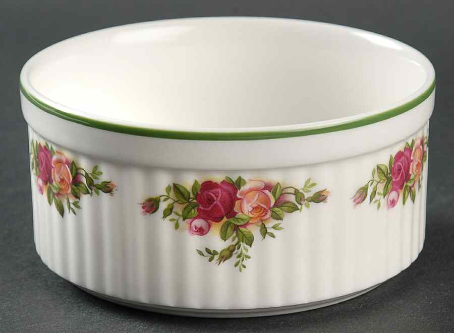 Old Country Roses White (Green Trim) Ramekin by Royal Albert-1