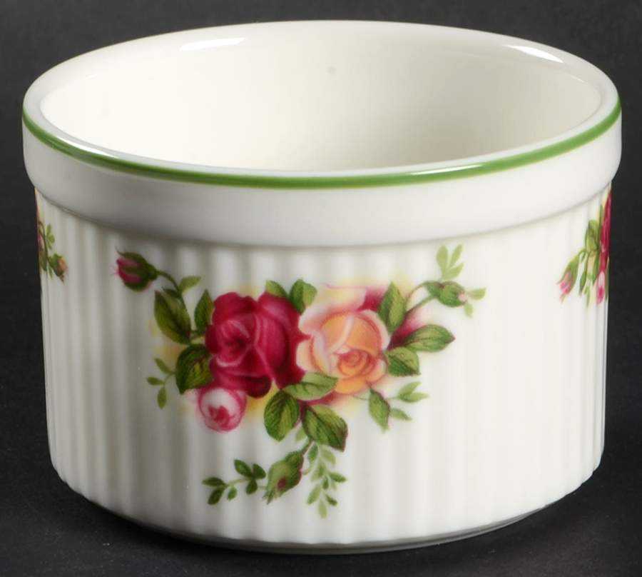 Old Country Roses White (Green Trim) Ramekin by Royal Albert-1