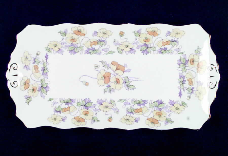 Lake Louise Poppy Large Sandwich Tray by Royal Chelsea-1