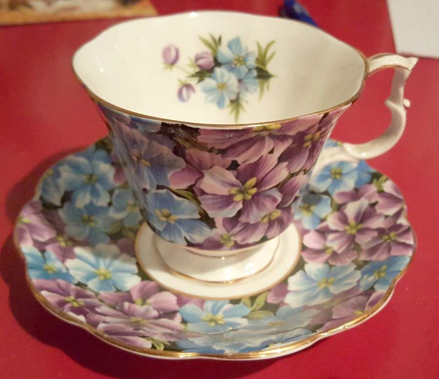 Angela Footed Cup & Saucer Set by Royal Albert-1