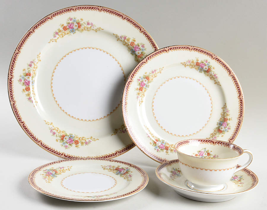 RO6 5 Piece Place Setting by Rose (Japan)-1