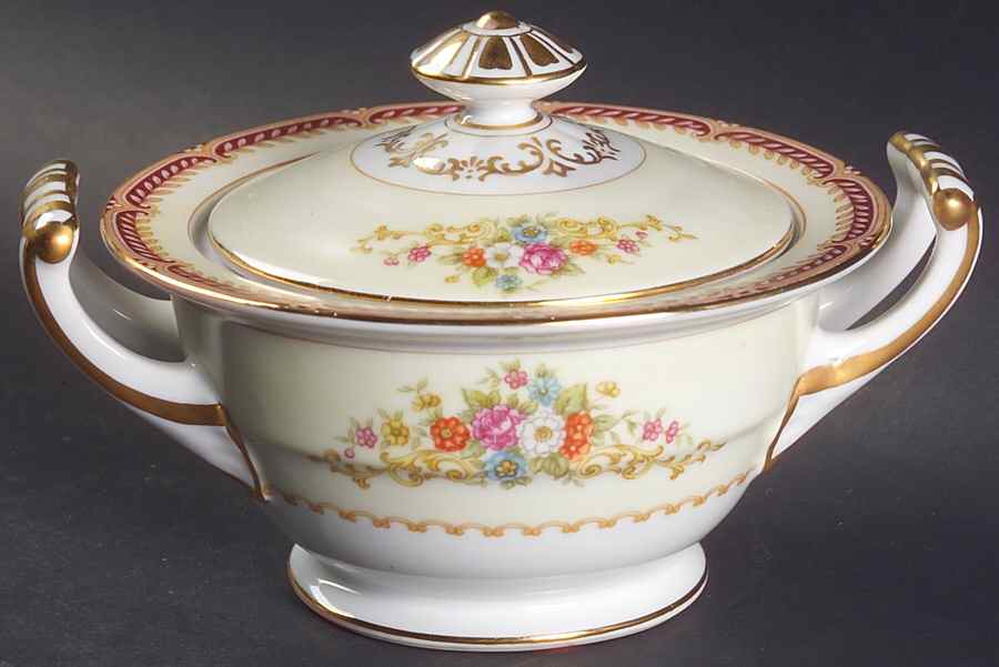 RO6 Sugar Bowl & Lid by Rose (Japan)-1