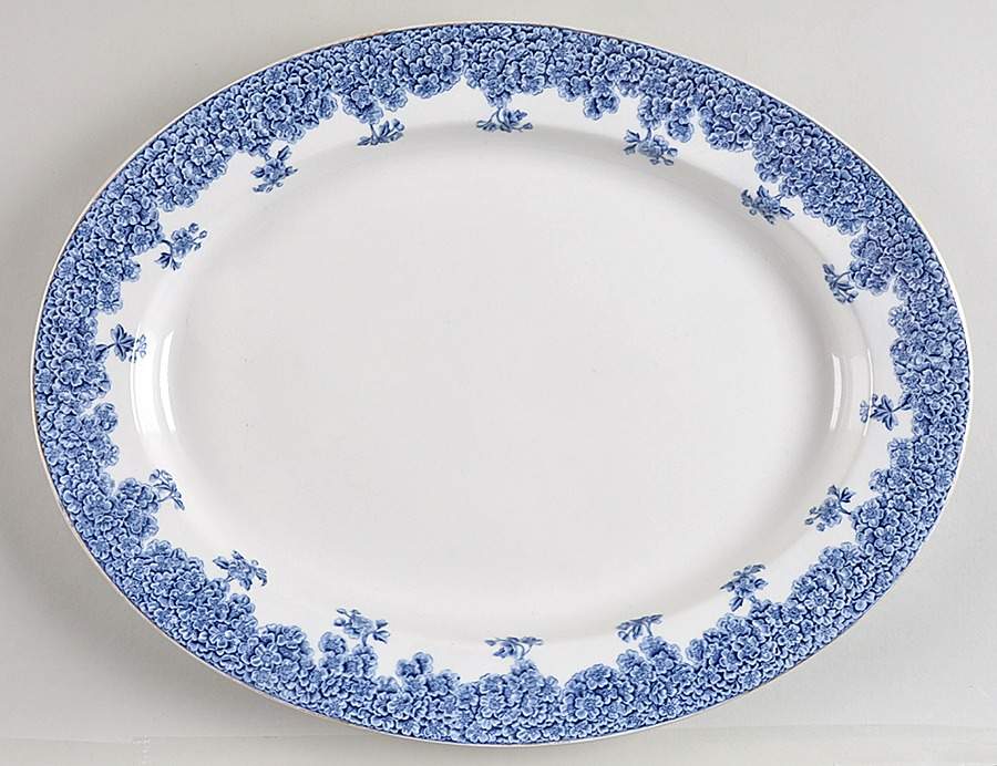W2279 Navy 18" Oval Serving Platter by Royal Worcester-1