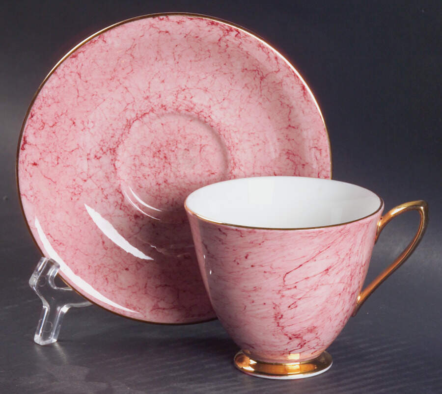 Gossamer Pink Footed Cup & Saucer Set by Royal Albert-1